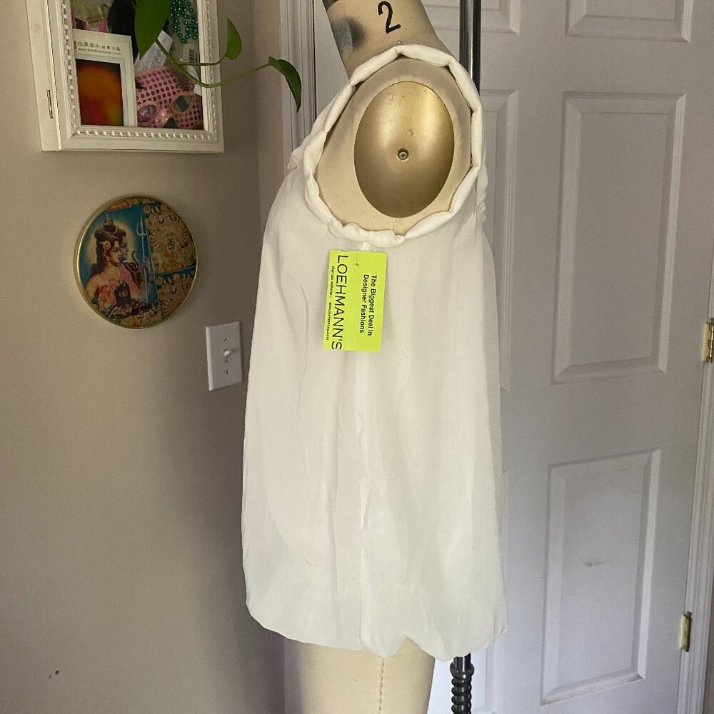 ROMEO + JULIET Ivory White Smocked beaded Goddess Camisole Tank *SMALL* - Picture 3 of 5
